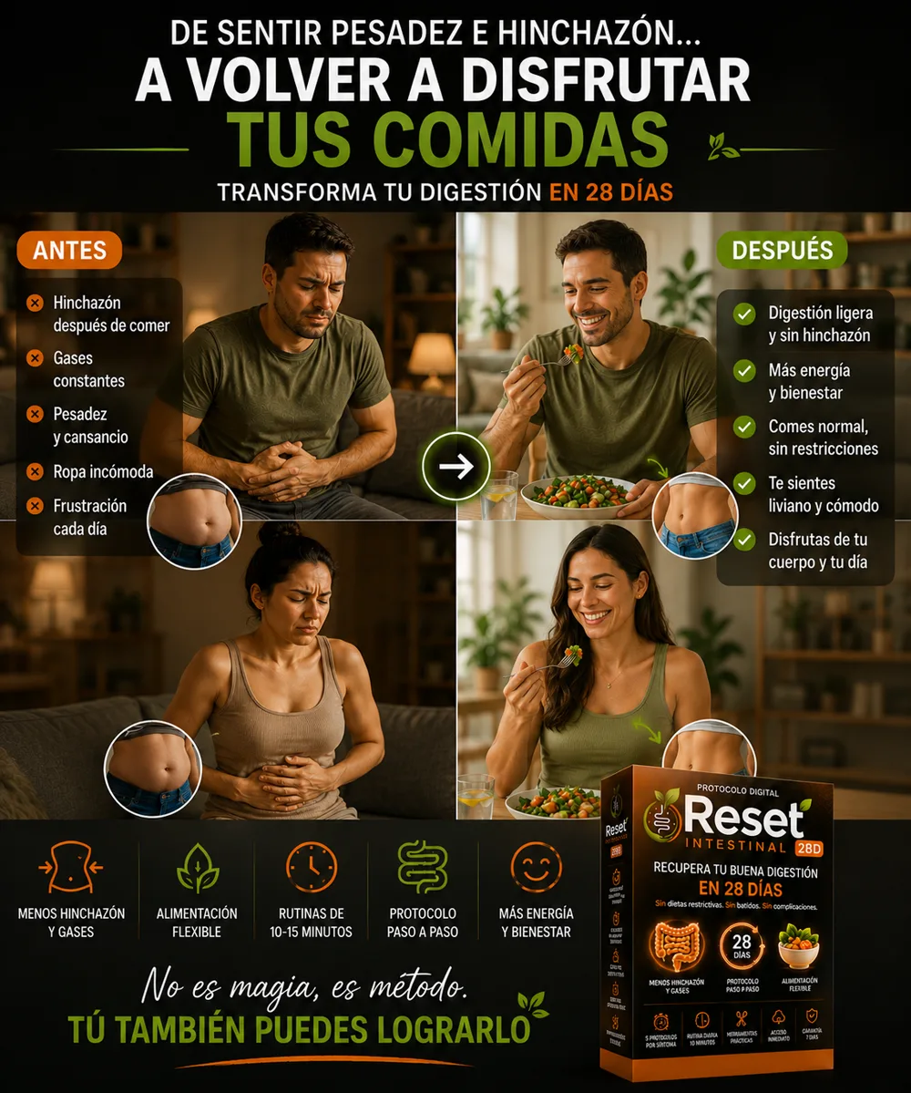 Antes y después de Reset Intestinal 28D