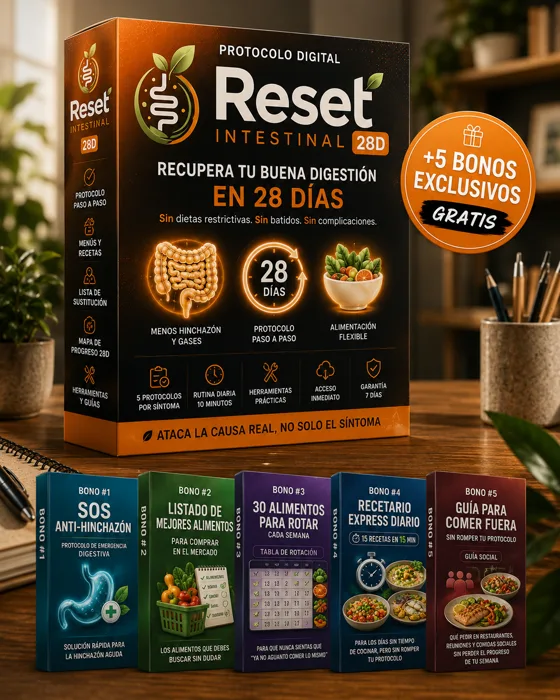 Reset Intestinal 28 Días - protocolo principal + 5 bonos