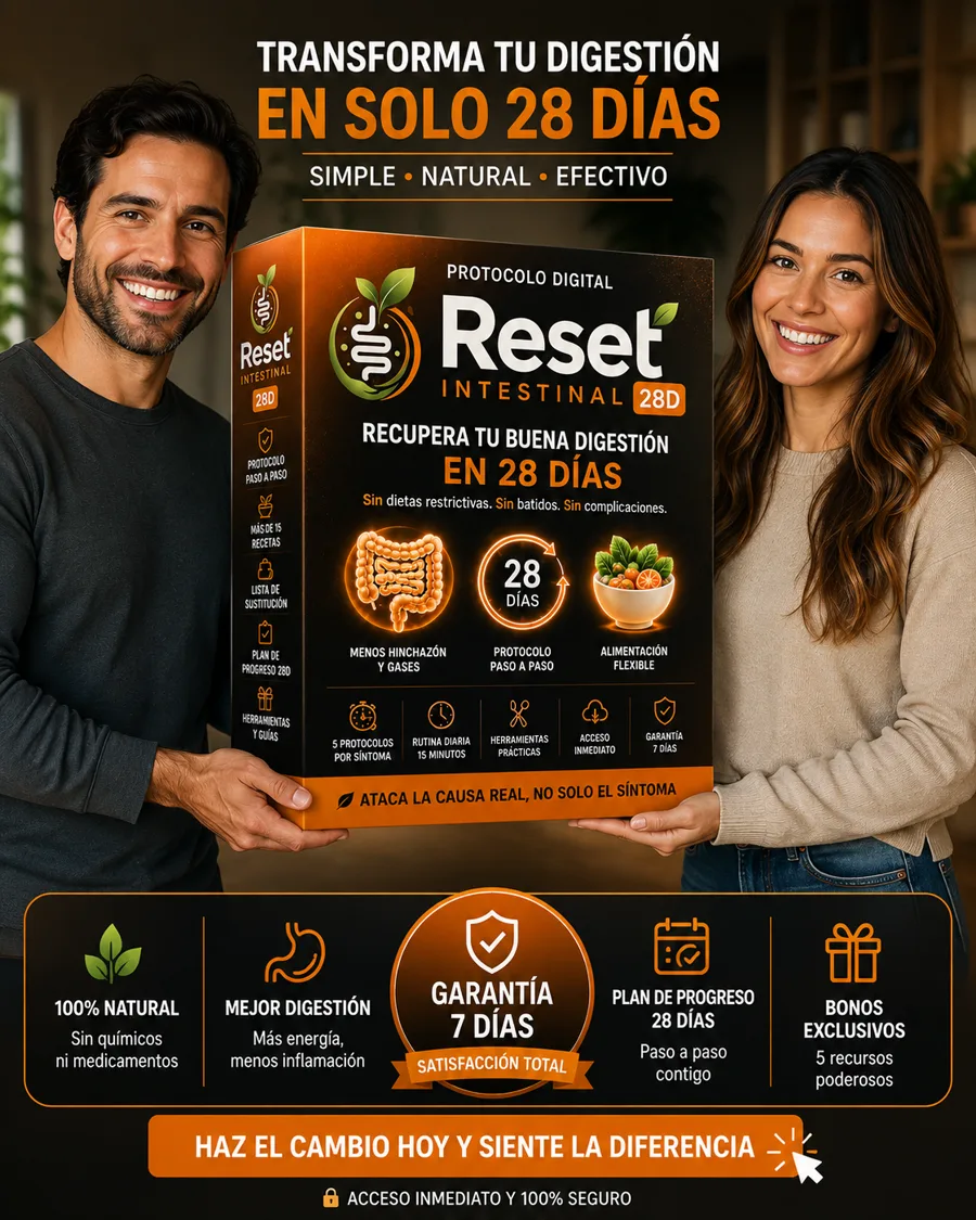Reset Intestinal 28 Días - 5 protocolos por síntoma